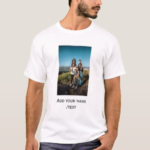 einfach Ihren Foto-Text Familie Urlaub Kinder par T-Shirt