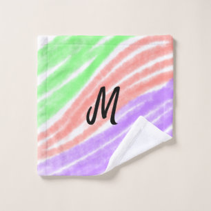 Einfach Ihren Namenstext hinzufügen Monogramm anpa Waschlappen