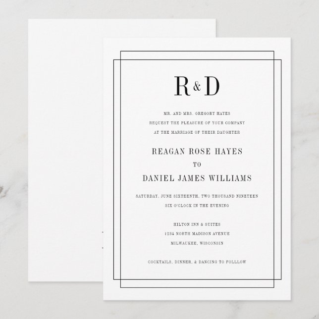 einfach in Liebe Einladung (Vorne/Hinten)