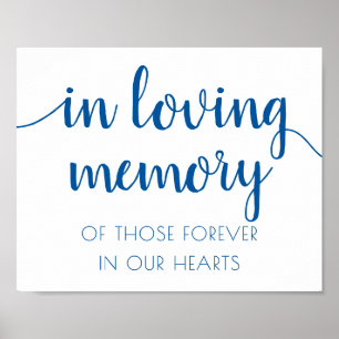 Einfach In Loving Memory   Französisch Blaues Gede Poster