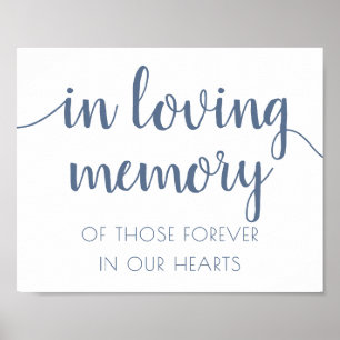 Einfach In Loving Memory   Staubblaues Gedenken Poster