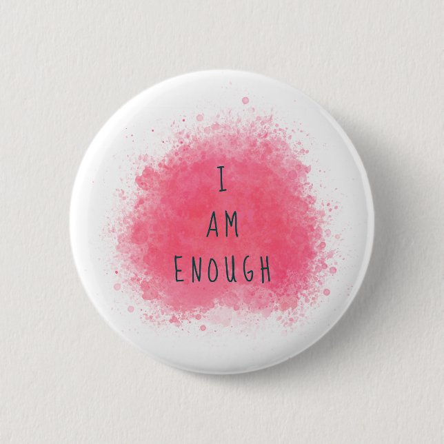 Einfach Inspiriert, ich bin genug Affirmation Zita Button (Vorderseite)