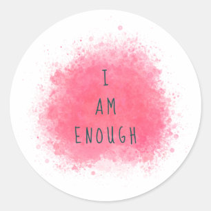 Einfach Inspiriert, ich bin genug Affirmation Zita Runder Aufkleber