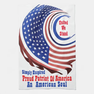 Einfach Inspiriert Stolzer Patriot Amerikas Geschirrtuch