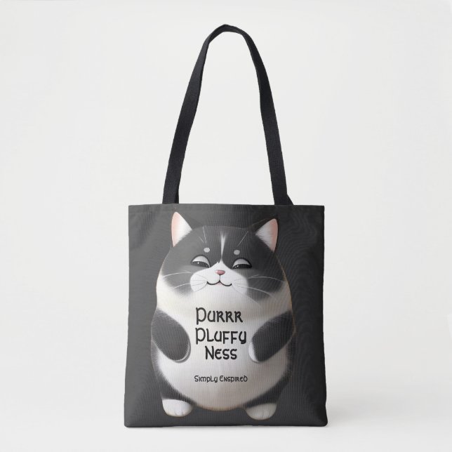 Einfach inspirierte schnurrende Fluffigkeit  Tasche (Vorderseite)