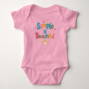 Einfach ist der schöne Baby Jersey Bodysuit Strampler