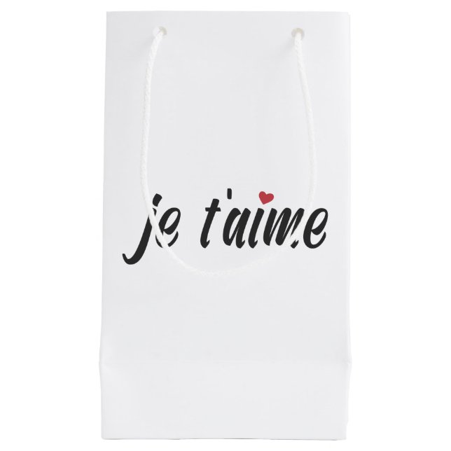 Einfach Je T'aime I Liebe Sie Valentine | Geschenk Kleine Geschenktüte (Vorderseite)