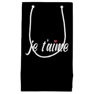 Einfach Je T'aime I Liebe Sie Valentine   Geschenk Kleine Geschenktüte