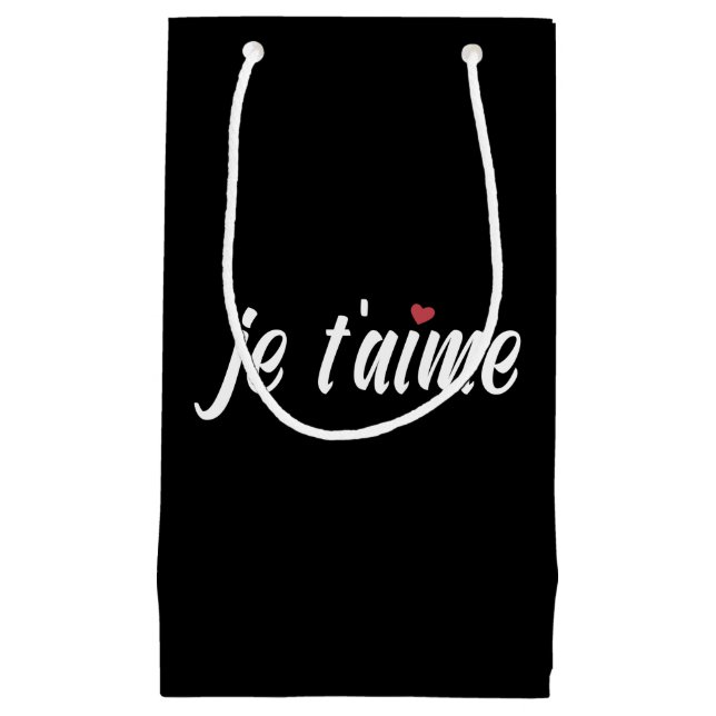 Einfach Je T'aime I Liebe Sie Valentine | Geschenk Kleine Geschenktüte (Vorderseite)