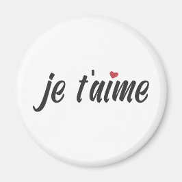 Einfach Je T'aime I Liebe Sie Valentine | Magnet