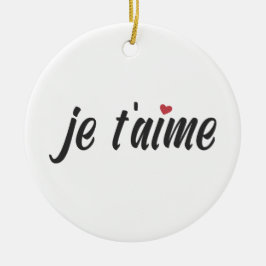Einfach Je T'aime I Liebe Sie Valentine | Ornament