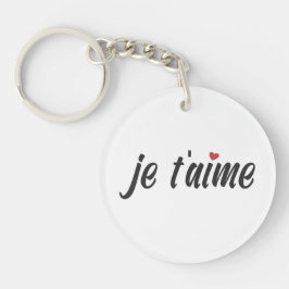 Einfach Je T'aime I Liebe Sie Valentine | Schlüsse Schlüsselanhänger