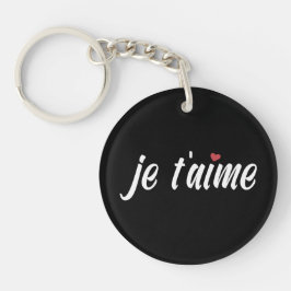 Einfach Je T'aime I Liebe Sie Valentine | Schlüsse Schlüsselanhänger