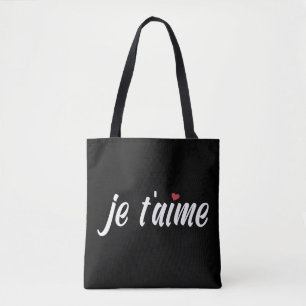 Einfach Je T'aime I Liebe Sie Valentine   Tragetas Tasche