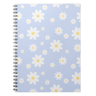 Einfach klassisch weiß Daisy Floral Notizblock