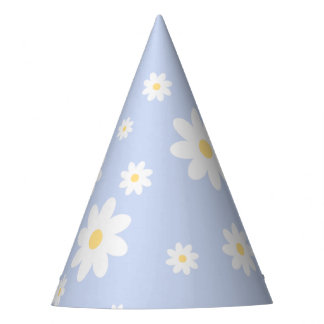 Einfach klassisch weiß Daisy Floral Partyhütchen