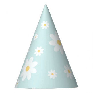 Einfach klassisch weiß Daisy Floral Partyhütchen