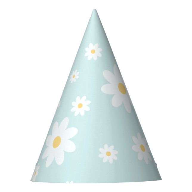 Einfach klassisch weiß Daisy Floral Partyhütchen (Vorderseite)
