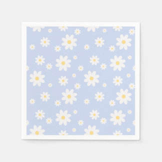 Einfach klassisch weiß Daisy Floral Serviette