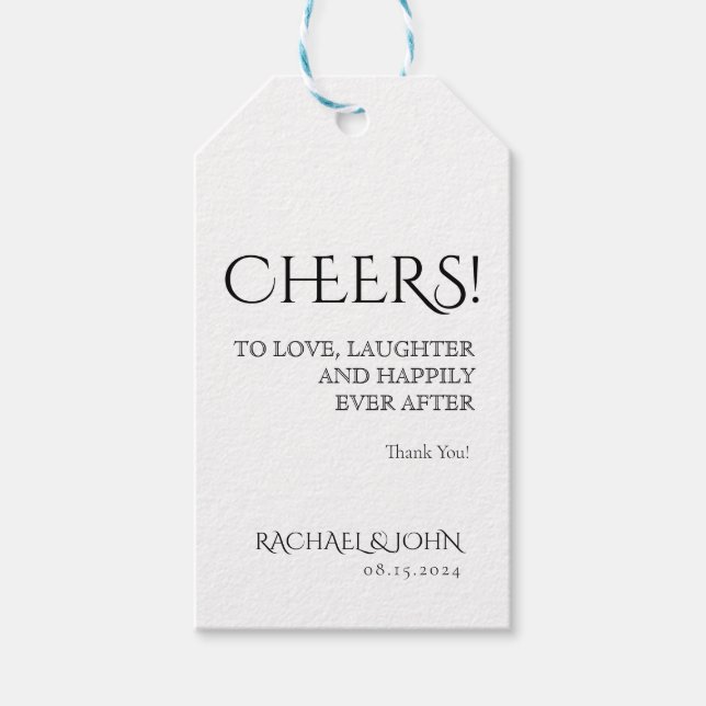 Einfach klassische Wine Shooter-Tag Geschenkanhänger (Vorderseite)