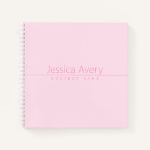 Einfach klassischer rosa Text Notizbuch