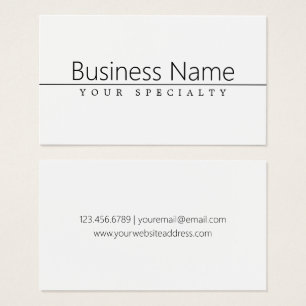 Einfach klassischer schwarzer Text auf Weiß