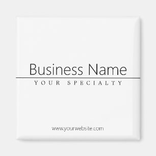 Einfach klassischer schwarzer Text auf Weiß Magnet