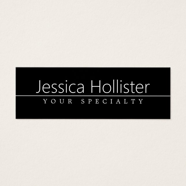 Einfach klassischer weißer Text auf schwarz (Vorderseite)