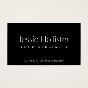 Einfach klassischer weißer Text auf schwarz