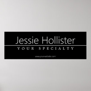 Einfach klassischer weißer Text auf schwarz Poster