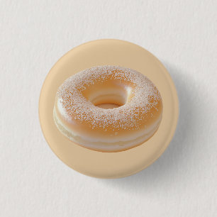 Einfach klassischer Zucker-Dusted Donut Button