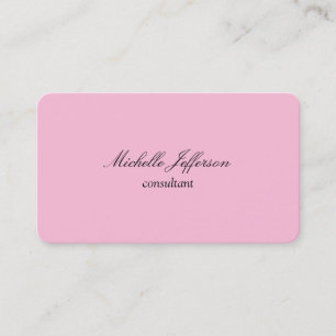 Einfach klassisches Rosa Visitenkarte