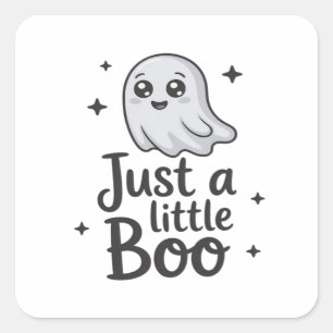 Einfach Kleiner Boo Lustiges Design Quadratischer Aufkleber