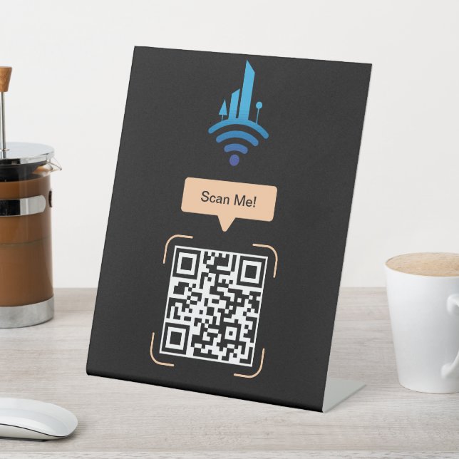 Einfach kostenloser QR-Code für WiFi Sockelschild (In SItu)