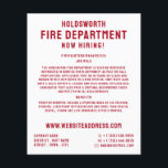 Einfach kühl, Feuerwehrrekrutierung Flyer<br><div class="desc">Einfach kühl,  Firefighter Recruitment Flyer vom Business Card Store.</div>