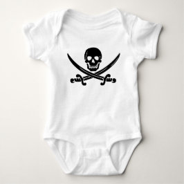 Einfach lächelnder Piratenschädel mit überlaufenen Baby Strampler