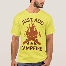 Einfach Lagerfeuer Camping-Ruheplatz T-Shirt
