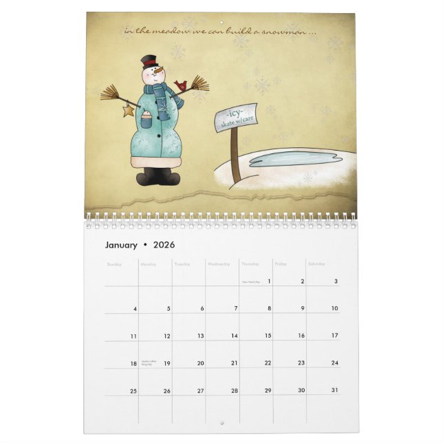 Einfach Land-Kalender Kalender (Jan 2026)