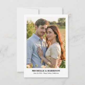 Einfach Lässiger und lustiger Text, Foto Save the  Save The Date