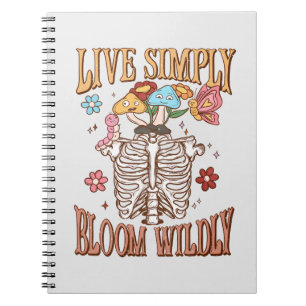 Einfach leben, Bloom Willy - Skelett & Pilze Notizblock