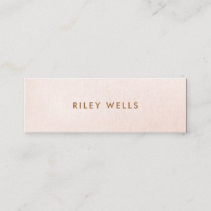 Einfach, leicht rosa, stilvoll und Minimalistisch. Mini Visitenkarte