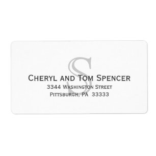 Einfach lesbare Rücksendeadresse für Monogramm