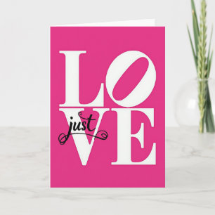 Einfach Liebe Fuchsia Grußkarte Karte