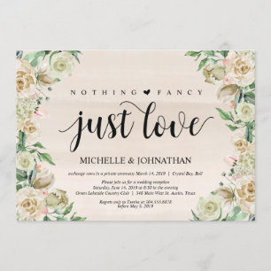 Einfach Liebe, Hochzeitsempfang Einladungskarte