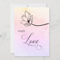 "EINFACH LIEBE Pastel Floral Wedding Luna Einladun