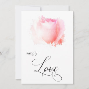"EINFACH LIEBE Pastel Rose Bud Floral Einladung