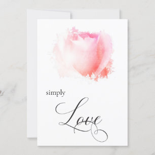 "EINFACH LIEBE Pastel Rose Bud Floral Einladung
