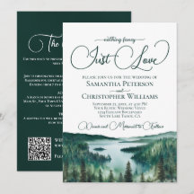 Einfach Liebe Rustikal Lake Tahoe QR Code Hochzeit