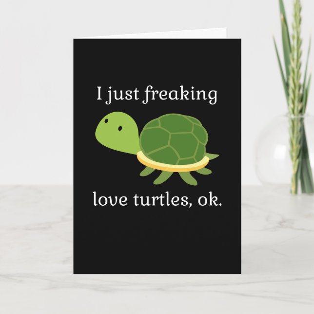 Einfach Liebe Schildkröten Reptil Karte (Vorderseite)