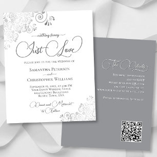 Einfach Liebe Silver QR Code HAUSHALT Hochzeit ein